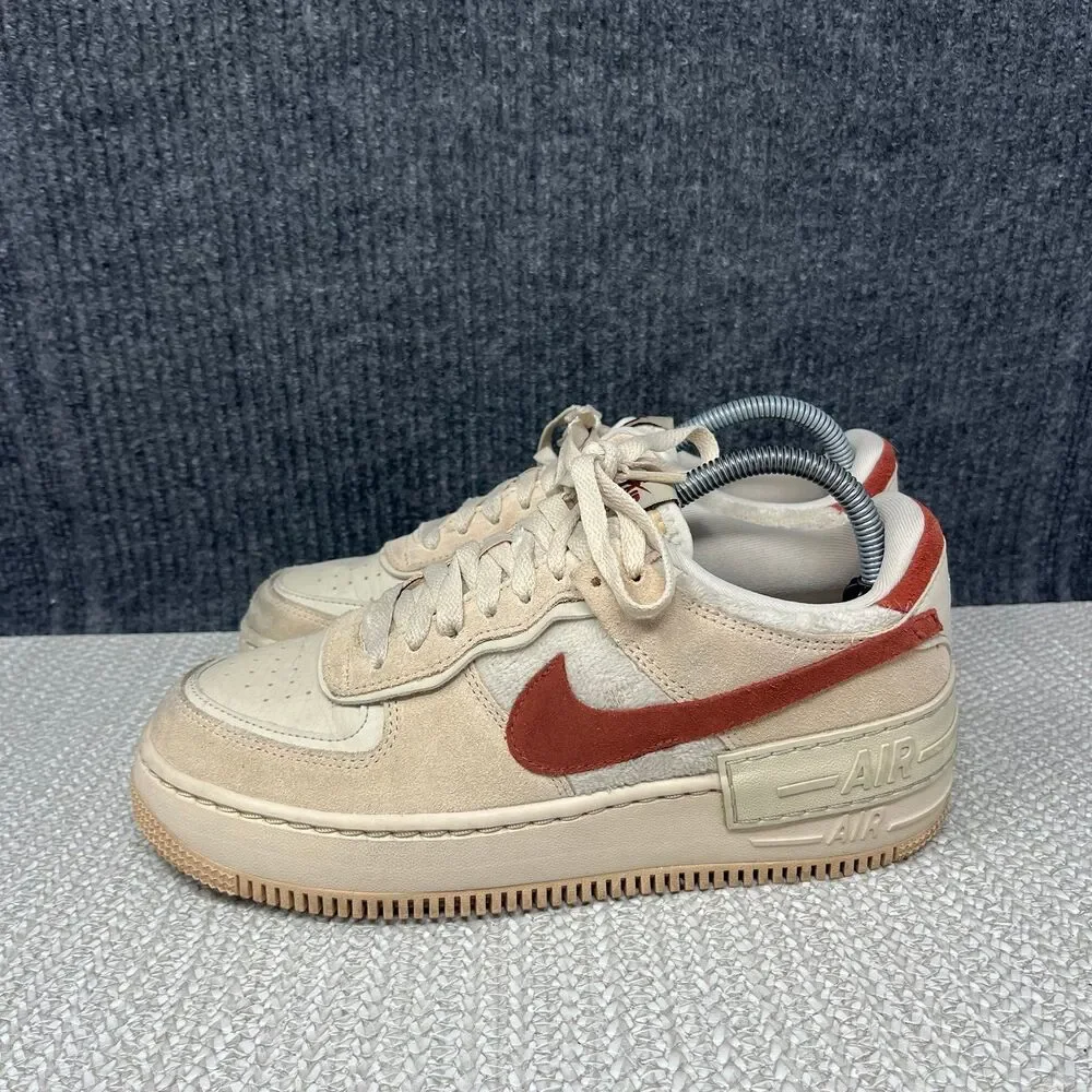 Nike Air Force 1 Shadow Shimmer Mars Sanddrift Suede Women’s 8.5 DZ4705-200